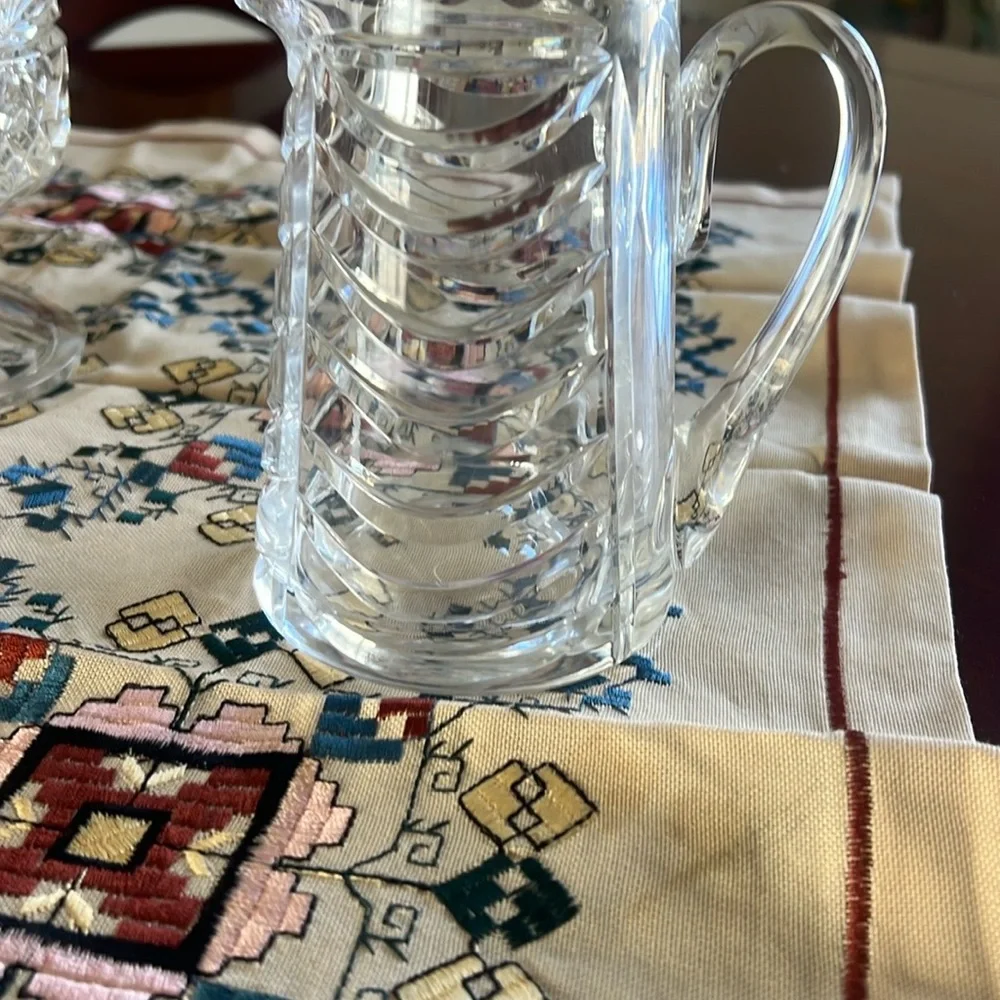 Royal Brierley Elegant Clear Crystal  Pitcher 5.5” tall excellent condition